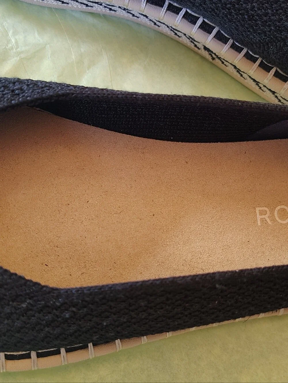 Rothy’s Espadrille Sz 9.5 Navy Stripe NWT - No Laces